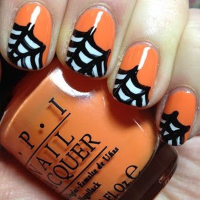 spider nail art