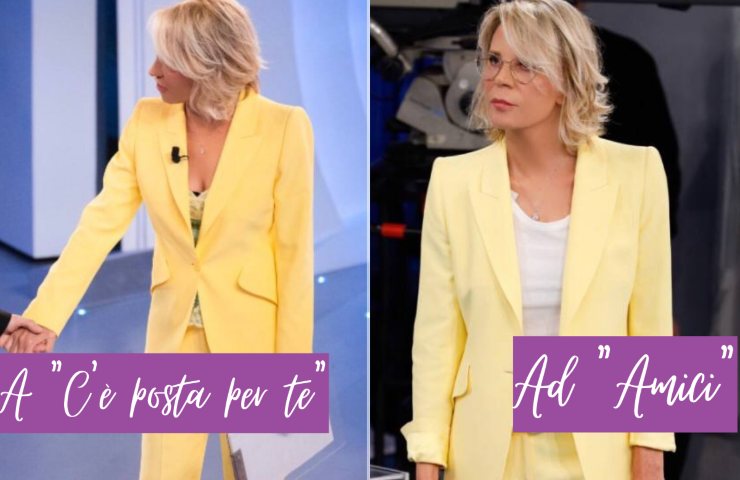 maria de filippi tailleur giallo