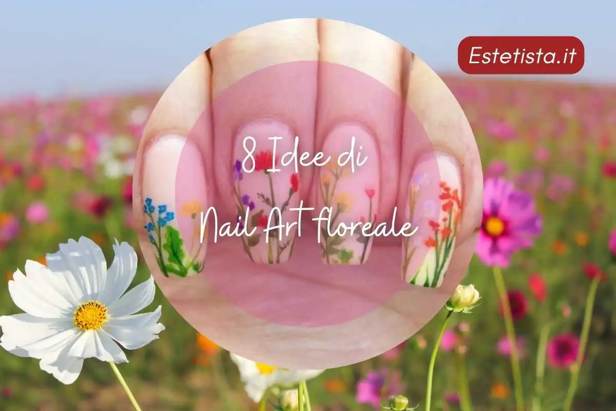 idee nail art floreale