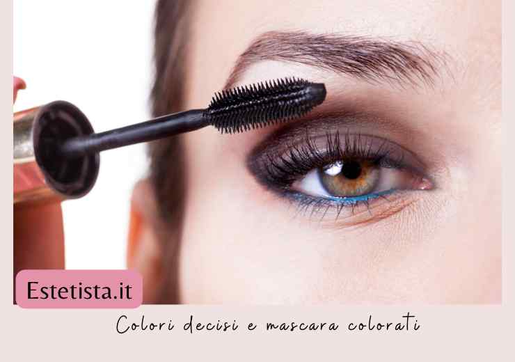 colori decisi e mascara colorati