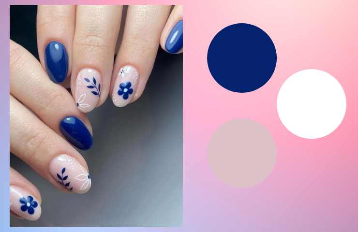 idee nail art floreale