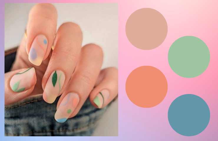 idee nail art floreale