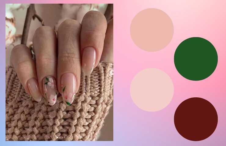 idee nail art floreale