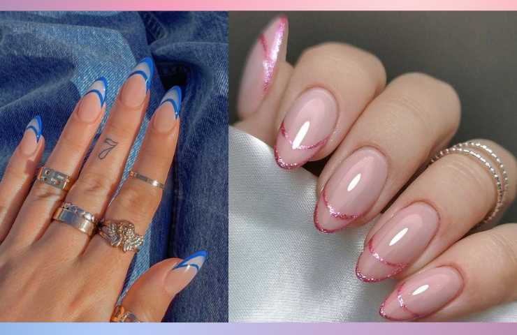 negative french space manicure