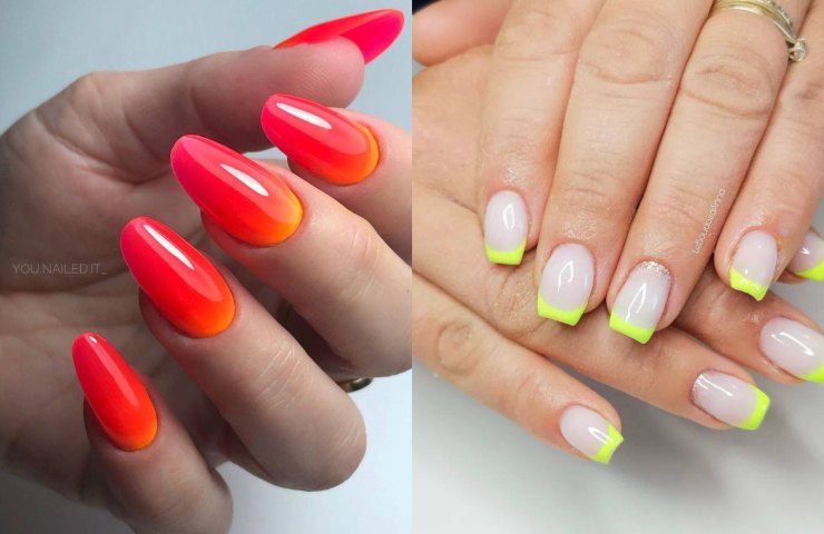 unghie fluo trend