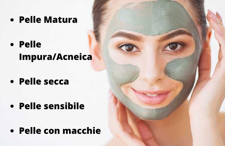 Maschera viso per ogni tipo di pelle