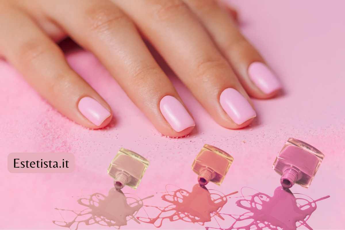 sfumature di rosa per le unghie manicure