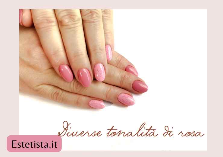 diverse tonalità di rosa