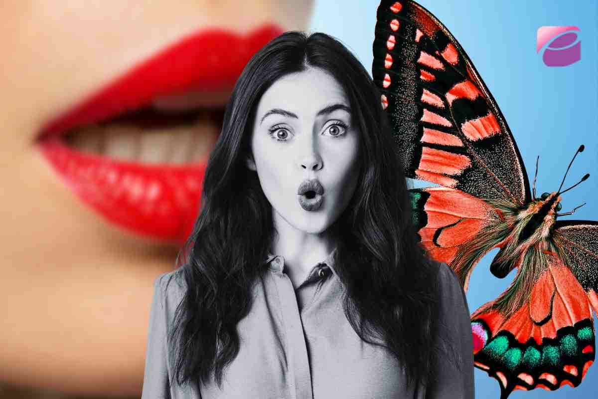 red butterfly lips come farle