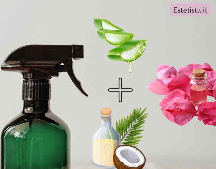 ingredienti per lo spray capelli protettivo