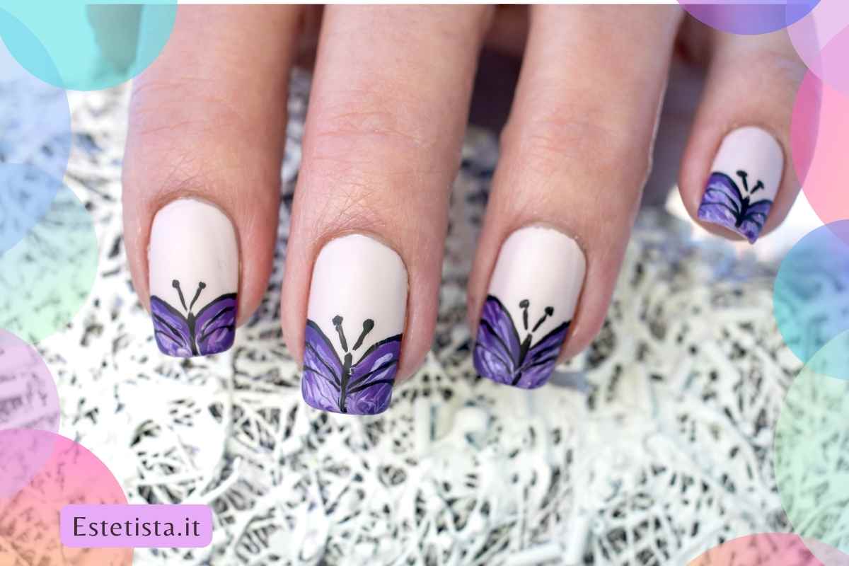 butterfly nails manicure 4 stagioni