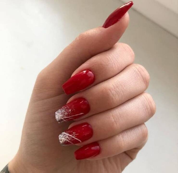 french nail natalizia