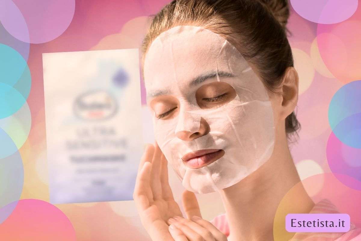 maschera viso con principi attivi 