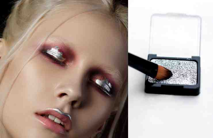 ombretto metallico tendenza makeup 2024
