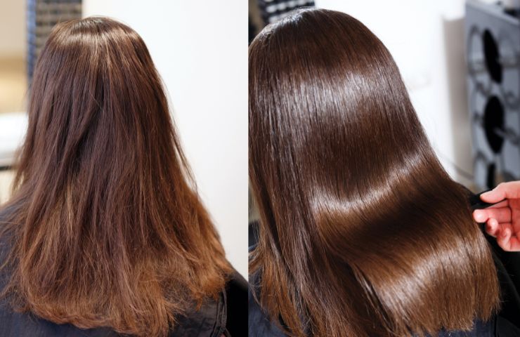 capelli lisci e luminosi