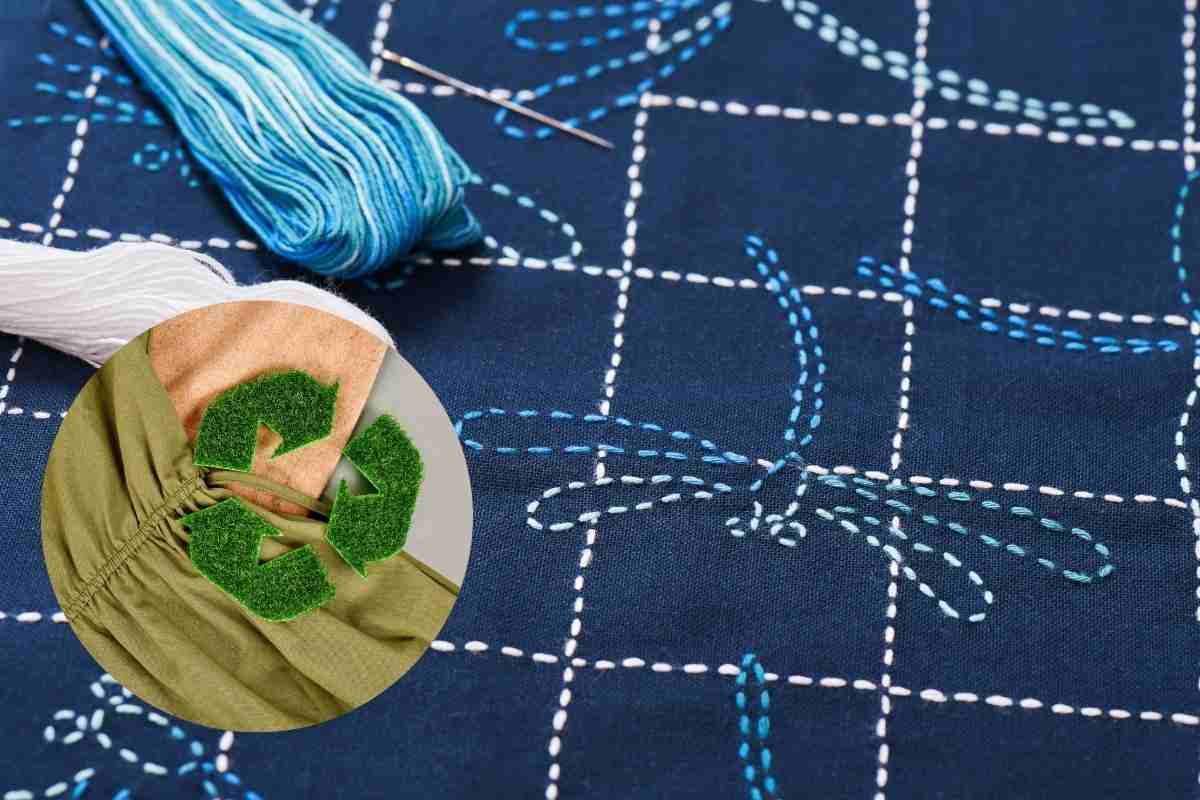 moda sostenibile con tecnica di ricamo sashiko