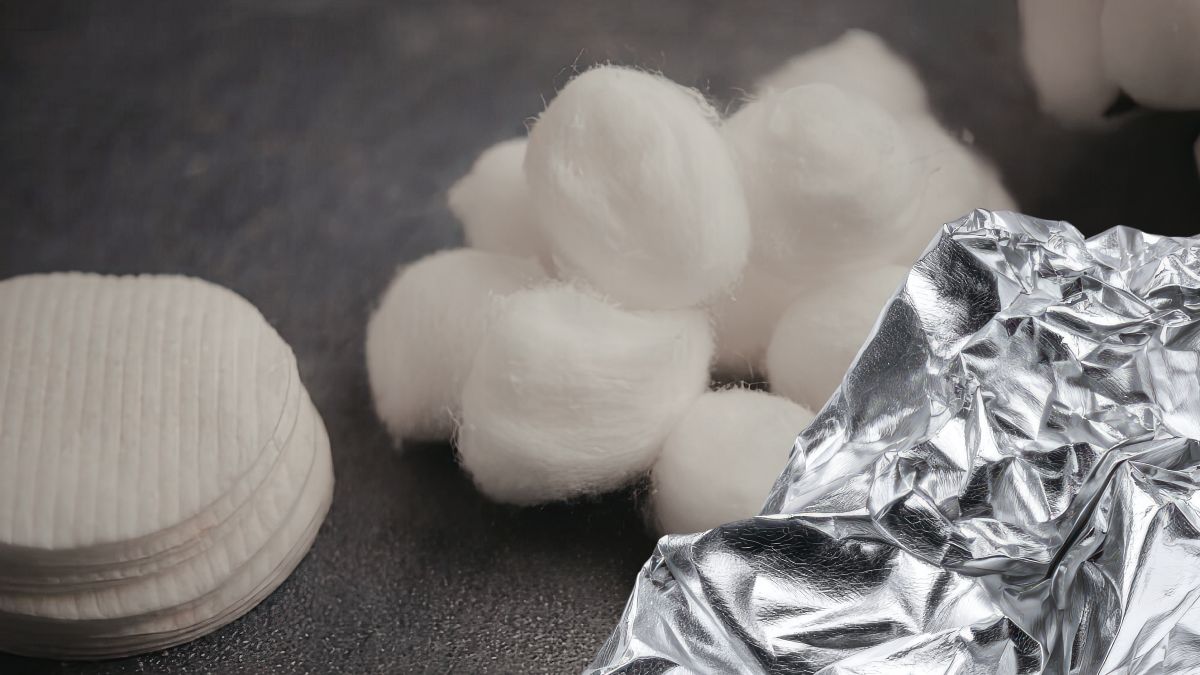 cotone e carta alluminio