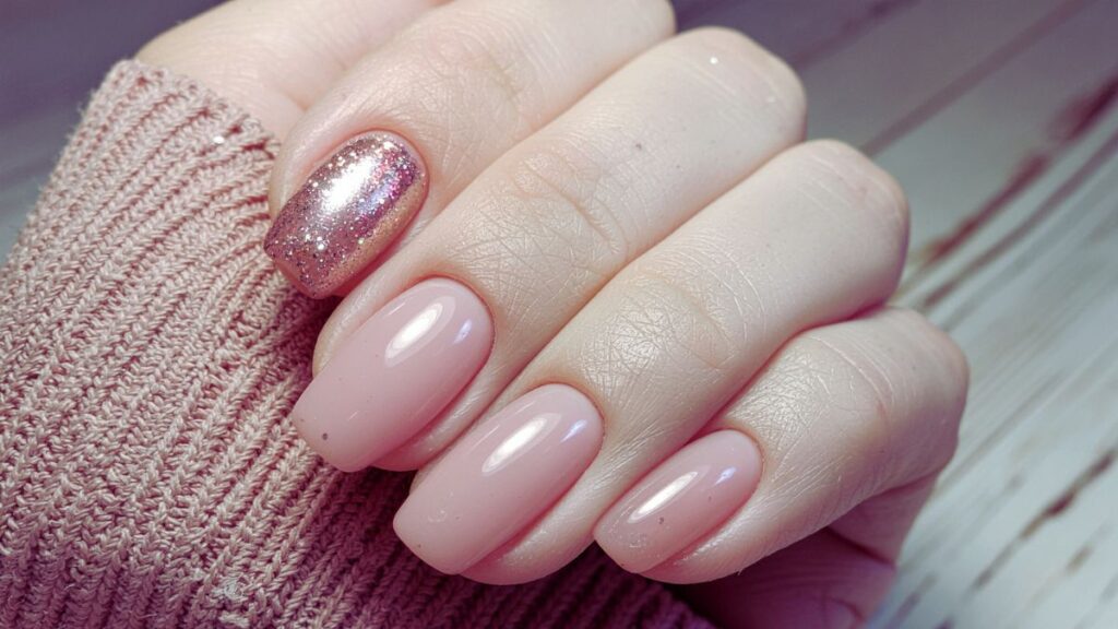 Glitter solo su un dito: il segreto per un look elegante senza sembrare una ragazzina.